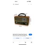 kens teknoloji Nostaljik fm radyo BÜYÜK BOY (31 cm en 22cm boy ) ses kutusu ses bombası Bluetooth,aux,usb bağlantı