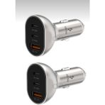 Kensa 100 Watt Type-C + Usb-A Araç Şarj Aleti iPhone & Android & Notebook Araç Içi Şarj Cihazı - 85 WATT - Siyah