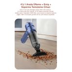 Kensa 17000PA 100W Kablosuz Araç Süpürgesi – 4’ü 1 Arada Güçlü Emiş, HEPA Filtre, LED Işıklı, 5 Başlıklı