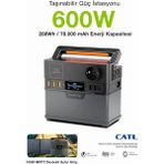 Kensa 600W Taşınabilir Güç Istasyonu 78000 Mah Kablosuz Şarjlı Solar Destekli App Kontrollü 288WH Kapasite - KOT-09