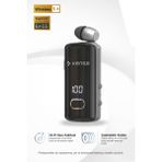 Kensa Bluetooth Makaralı Kulaklık | 12 Saat Konuşma | Dijital Ekran | Titreşimli | Yüksek Kalite Ses - Siyah