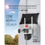 Kensa Güneş Enerjili Wifi Güvenlik Kamerası – 2k 2560×1440P, 8000MAH, Gece Görüş + Hareket Algılama - Beyaz