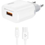 Kensa İphone Uyumlu Qc-50 Hızlı 3.0A 15W USB Lightning Quick Şarj Aleti - Beyaz