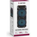 Kensa KH-512 Outdoor Portable Bluetooth Hoparlör 10W Işıklı Taşınabilir Speaker - Siyah