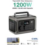Kensa Kot-08 1200W Saf Sinüs Inverter Taşınabilir Güç Istasyonu - 299WH Lifepo4 Batarya - Solar Güç Kaynağı Ups Jeneratör - Lifepo4 Batarya - Hızlı Şarjlı Güneş Paneli Uyumlu Jeneratör