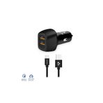 Kensa Lightning Kablolu Çift Usb Çıkışlı Araç Içi Hızlı Sarj