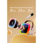 Kensa Mini Taşınabilir Karaoke Hoparlör Seti - Kablosuz Mikrofonlu