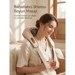 Kensa Sıcak Kompresli Gürültüsüz Yoğurmalı Omuz Boyun Masaj Cihazı | Shiatsu Masaj Aleti, Ev-Ofis Kullanım