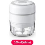Kensen Shop 100ML Beyaz Stil ml Elektrikli Sarımsak Ezici Sarımsak Presi Sebze Biber Eti Sarımsak Doğrayıcı Presi USB Ezici Makinesi Mutfak Aletleri (Yurt Dışından) - Silver