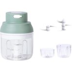 Kensen Shop Açık Gri Tarzı Elektrikli Sarımsak Ezici Mini USB Şarj Ezici Doğrayıcı Biber Biber Sebze Kuruyemiş Kıyma Makinesi Blender (Yurt Dışından) - Beyaz