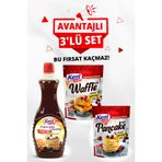 Kent Boringer Pankek/Waffle Avantajlı 3'lü Seti (Pankek Akçaağaç 355ml-Waffle Mix-Pankek Mix)