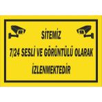 Kent Uyarı Levhası/Sitemiz 7/24 Sesli ve Görüntülü Olarak Izlenmektedir