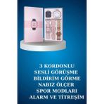 Kentex Mey Ithalat® Kablolu Bluetooth Kulaklık ve Kadınlara Özel Bileklik Hediyeli Yeni Nesil Akıllı Saat 3 Kordonlu - 1BW-Beyaz - 35 - 48 mm - Belirtilmemiş