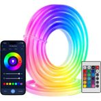 Kentex Mey Ithalat® Kumandalı Su Geçirmez Rgb LED Şerit Işık Müzik Senkronlu Neon LED - 1 m - Renkli