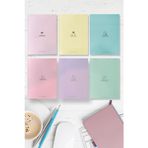 Kentsoylu A5 Ebat Kalın Karton Kapaklı Ciltli 6'lı Defter Seti (2* Çizgili-Çizgisiz-Kareli) 128 Sayfa 90 gram Amerikan Cilt Pastel Seri Çek Kopart Sayfa Mikro Perforaj