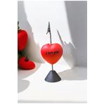 Kenz Design Kalp Şeklinde Love You Yazılı Masaüstü Not Tutucu Romantik Klipsli Notluk