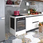 Kenz Life Ankastre Modülü Kabini Beyaz Suntalam Malzeme ile 60 cm Genişlikte Fırın Ocak Dolabı