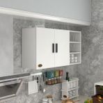 Kenz Life Hazır Mutfak Dolabı 060*120*22 MDF Beyaz Renk Kapaklı Raflı Geniş Depolama Alanı