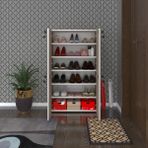 Kenz Life Kenzlife Ayakkabılık Ayakkabı Dolabı Kilitli Be Real Crd 120*70*32 Kapaklı Arkalıklı Ofis Dolabı Iki Bölme - Beyaz