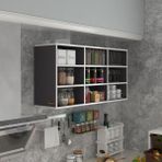 Kenz Life Kenzlife Gri Mutfak Dolabı MDF Malzeme 060*120*22 Modern Tasarımlı Çok Amaçlı Kullanım