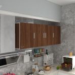 Kenz Life Kenzlife Hazır Mutfak Dolabı Suntalam 60x180x32 cm Modern Tasarım ve Geniş Depolama - Ceviz