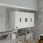 Kenz Life Kenzlife hazır mutfak merlanda byz 060*120*32 mutfak banyo dolabı kapaklı raflı - Beyaz