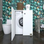 Kenz Life Kenzlife Kapaklı Çamaşır Makinesi Dolabı Tatyana 90*70*60 cm Arkalıksız Banyo Ofis İçin Tasarlandı