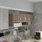 Kenz Life Kenzlife Kapaklı Raflı Mutfak Dolabı Modern Tasarım 60x150x32 cm Suntalam Malzeme - Cordoba