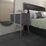 Kenz Life Kenzlife Komodin Hanami Gri 74*39*39 Komidin Ahşap Ayaklı Kitaplık Ayakkabılık Kapaklı Arkalıklı