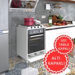 Kenz Life Kenzlife Krom Mutfak Dolabı Suntalam Malzeme 89,5x60x62 Ölçülerle Kapaklı ve Ayaklı