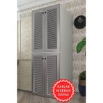 Kenz Life Kenzlife Membran Çamaşır-Bulaşık Makinesi Dolabı Kapaklı Roksana Gribyz 180*70*60 Mebran Kapak Suntalam Gövde Banyo Çift Katlı Arkalıksız - GRİBYZ