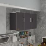 Kenz Life Kenzlife Modern Tasarımlı Hazır Mutfak Dolabı Gri 060*120*32 Kapaklı Raflı