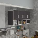 Kenz Life Kenzlife Modern Tasarımlı Hazır Mutfak Dolabı Gri Suntalam 060*120*32 Kapaklı Raflı