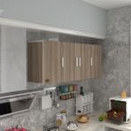 Kenz Life Modern Tasarımlı Kapaklı Raflı Mutfak Banyo Dolabı 060*150*32 Suntalam Malzeme - Cordoba