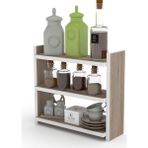 Kenz Life Tezgah Üstü Mutfak Rafı Muhittin Crd 39x39x13 - RENK - Beyaz - Gri