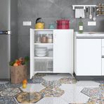 Kenzlife 2 Kapılı Dolap Çilem 088*070*032 Byz Kilitli Ayaklı Banyo Mutfak Ofis Kitaplık Ayakkabılık Kiler