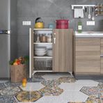 Kenzlife 2 kapılı dolap çilem 088*070*032 crd kilitli ayaklı banyo mutfak ofis kitaplık ayakkabılık kiler - Cordoba
