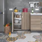 Kenzlife 2 kapılı dolap çilem 088*070*032 crd kilitli tekerlekli banyo mutfak ofis kitaplık ayakkabılık kiler - Cordoba