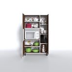 Kenzlife Alpkuntsol Ceviz 148x90x30 Ayaklı Mikroalga Midi Fırın Mutfak Mini Fırın Dolabı