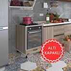 Kenzlife Ankastre Modülü Kabini Malik Ejder Crd Fırın Ocak Dolabı Kapaklı Ayarlı Ayaklı Çok Renkli