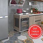 Kenzlife Ankastre Modülü Kabini Tilkowski3 Cordoba Fırın Ocak Dolabı Ayarlı Ayaklı Üstü Kapalı Çok Renkli