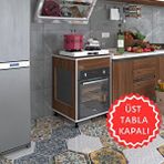 Kenzlife Ankastre Modülü Kabini Tilkowski3 Cvz 85*60*56 Fırın Ocak Dolabı Ayarlı Ayaklı Üstü Kapalı Çok Renkli