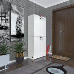 Kenzlife Ayakkabılık Ayakkabı Dolabı Kilitli Be Real Byz 160X70x32 Kapaklı Arkalıklı Ofis Dolabı İki Bölme