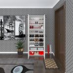 Kenzlife Ayakkabilik Ayakkabi Dolabi Kilitli Be Real Byz 180*70*32 Kapakli Arkalikli Ofis Dolabi İki Bolme