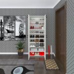 Kenzlife Ayakkabılık Ayakkabı Dolabı Kilitli Be Real Byz 180X70x32 Kapaklı Arkalıklı Ofis Dolabı İki Bölme