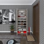 Kenzlife Ayakkabilik Ayakkabi Dolabi Kilitli Be Real Crd 180*70*32 Kapakli Arkalikli Ofis Dolabi İki Bolme