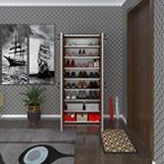 Kenzlife Ayakkabılık Ayakkabı Dolabı Kilitli Be Real Cvz 160*70*32 Kapaklı Arkalıklı Ofis Dolabı Iki Bölme Beyaz