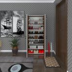 Kenzlife Ayakkabilik Ayakkabi Dolabi Kilitli Be Real Cvz 160X70x32 Kapakli Arkalikli Ofis Dolabi İki Bolme