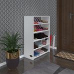 Kenzlife Ayakkabılık Ayakkabı Dolabı Kilitli Gutan Byz 100*70*32 Kapaklı Ofis Dolabı - Beyaz