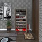 Kenzlife Ayakkabılık Ayakkabı Dolabı Kilitli Gutan Crd 140*70*32 Kapaklı Ofis Dolabı Iki Bölme Beyaz